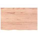 vidaXL Kúpeľňová doska bledohnedá 80x50x2 cm ošetrený masív – Obrázok 3