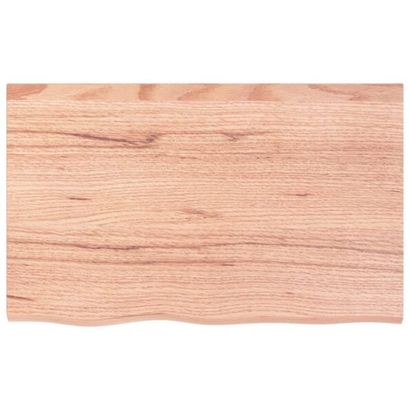 vidaXL Kúpeľňová doska bledohnedá 80x50x2 cm ošetrený masív – Obrázok 3