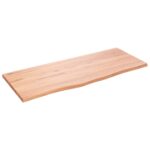 vidaXL Kúpeľňová doska bledohnedá 100x40x2 cm ošetrený masív – Obrázok 2