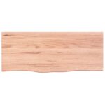 vidaXL Kúpeľňová doska bledohnedá 100x40x2 cm ošetrený masív – Obrázok 3