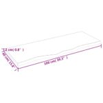 vidaXL Kúpeľňová doska bledohnedá 100x40x2 cm ošetrený masív – Obrázok 5
