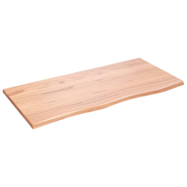 vidaXL Kúpeľňová doska bledohnedá 100x50x2 cm ošetrený masív – Obrázok 2