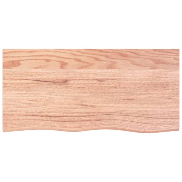 vidaXL Kúpeľňová doska bledohnedá 100x50x2 cm ošetrený masív – Obrázok 3