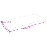 vidaXL Kúpeľňová doska bledohnedá 100x50x2 cm ošetrený masív – Obrázok 5