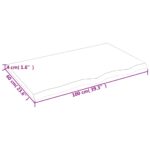 vidaXL Kúpeľňová doska bledohnedá 100x60x(2-4) cm ošetrený masív – Obrázok 5