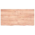 vidaXL Kúpeľňová doska bledohnedá 120x60x(2-6) cm ošetrený masív – Obrázok 3