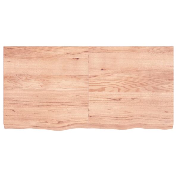 vidaXL Kúpeľňová doska bledohnedá 120x60x(2-6) cm ošetrený masív – Obrázok 3