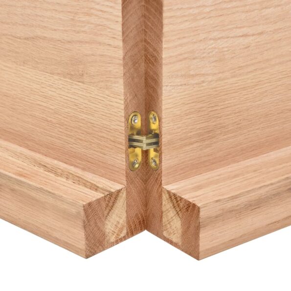 vidaXL Kúpeľňová doska bledohnedá 120x60x(2-6) cm ošetrený masív – Obrázok 4