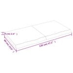 vidaXL Kúpeľňová doska bledohnedá 120x60x(2-6) cm ošetrený masív – Obrázok 6