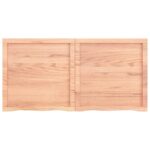 vidaXL Kúpeľňová doska bledohnedá 120x60x(2-6) cm ošetrený masív – Obrázok 7