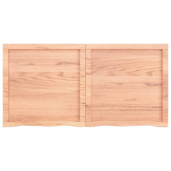 vidaXL Kúpeľňová doska bledohnedá 120x60x(2-6) cm ošetrený masív – Obrázok 7