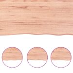 vidaXL Kúpeľňová doska bledohnedá 120x60x(2-6) cm ošetrený masív – Obrázok 8