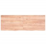 vidaXL Kúpeľňová doska bledohnedá 140x50x(2-4) cm ošetrený masív – Obrázok 3