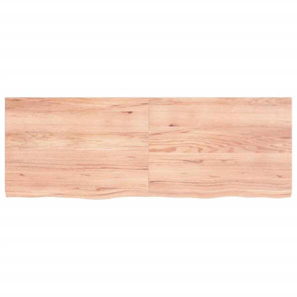 vidaXL Kúpeľňová doska bledohnedá 140x50x(2-4) cm ošetrený masív – Obrázok 3