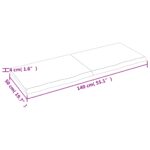 vidaXL Kúpeľňová doska bledohnedá 140x50x(2-4) cm ošetrený masív – Obrázok 6