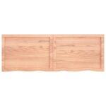 vidaXL Kúpeľňová doska bledohnedá 140x50x(2-4) cm ošetrený masív – Obrázok 7