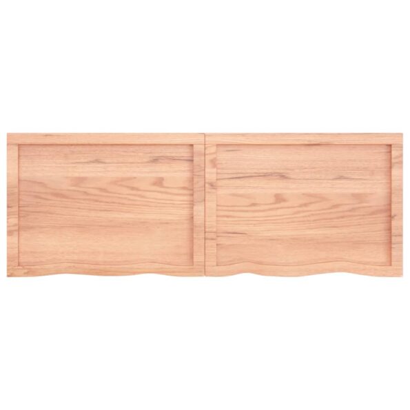 vidaXL Kúpeľňová doska bledohnedá 140x50x(2-4) cm ošetrený masív – Obrázok 7