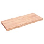 vidaXL Kúpeľňová doska bledohnedá 140x60x(2-6) cm ošetrený masív – Obrázok 2