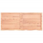 vidaXL Kúpeľňová doska bledohnedá 140x60x(2-6) cm ošetrený masív – Obrázok 7