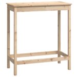 vidaXL Barový stolík 100x50x110 cm borovicový masív – Obrázok 2