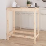 vidaXL Barový stolík 100x50x110 cm borovicový masív – Obrázok 3
