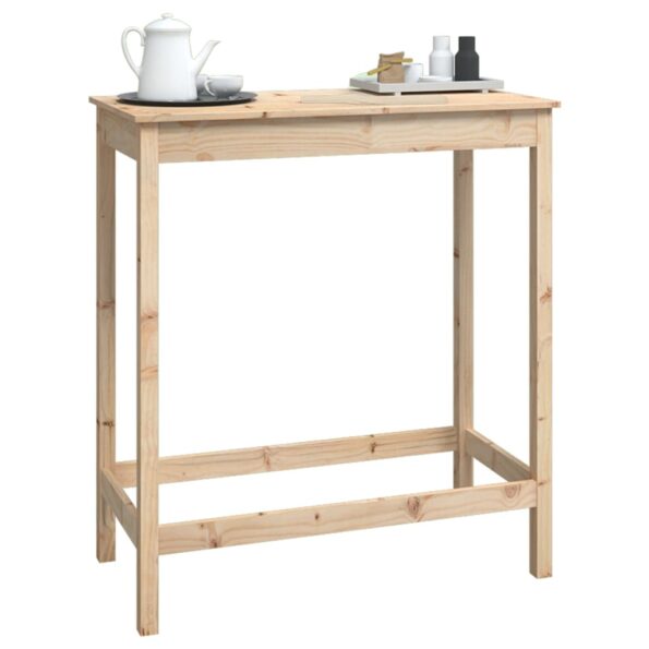 vidaXL Barový stolík 100x50x110 cm borovicový masív – Obrázok 4