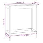 vidaXL Barový stolík 100x50x110 cm borovicový masív – Obrázok 8