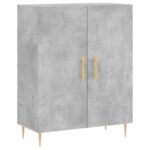vidaXL Komoda betónovo sivá 69,5x34x90 cm kompozitné drevo – Obrázok 2