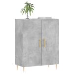 vidaXL Komoda betónovo sivá 69,5x34x90 cm kompozitné drevo – Obrázok 3