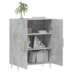vidaXL Komoda betónovo sivá 69,5x34x90 cm kompozitné drevo – Obrázok 4