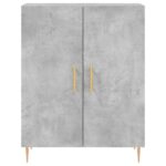 vidaXL Komoda betónovo sivá 69,5x34x90 cm kompozitné drevo – Obrázok 5