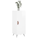 vidaXL Komoda lesklá biela 34,5x34x90 cm spracované drevo – Obrázok 3