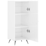 vidaXL Komoda lesklá biela 34,5x34x90 cm spracované drevo – Obrázok 5