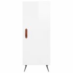 vidaXL Komoda lesklá biela 34,5x34x90 cm spracované drevo – Obrázok 6