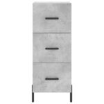 vidaXL Komoda betónovo sivá 34,5x34x90 cm spracované drevo – Obrázok 6