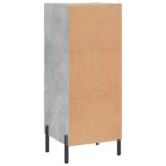 vidaXL Komoda betónovo sivá 34,5x34x90 cm spracované drevo – Obrázok 8