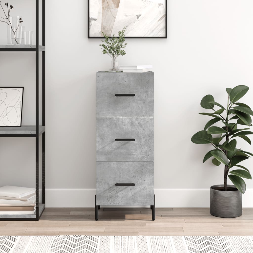 VXL8720845867874_m_en_hd_1.jpg vidaXL Komoda betónovo sivá 34,5x34x90 cm spracované drevo – Obrázok 1