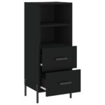 vidaXL Komoda čierna 34,5x34x90 cm spracované drevo – Obrázok 5