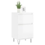 vidaXL Komody 2 ks lesklé biele 40x35x70 cm kompozitné drevo – Obrázok 3