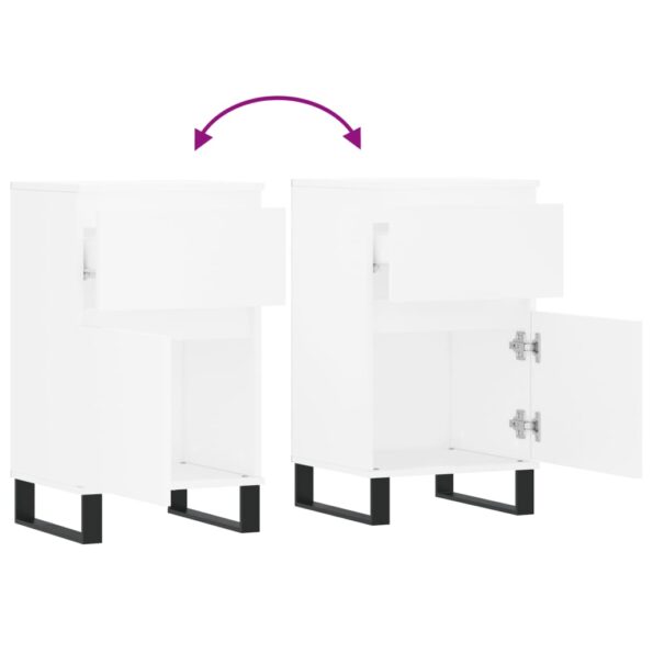 vidaXL Komoda biela 40x35x70 cm kompozitné drevo – Obrázok 9