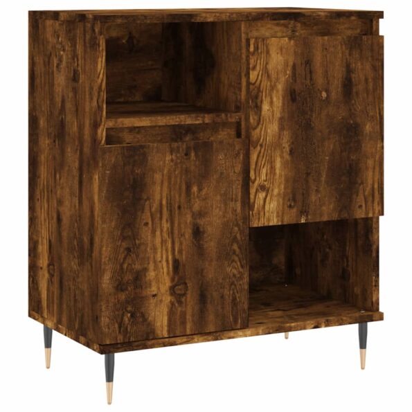 vidaXL Komoda dymový dub 60x35x70 cm spracované drevo – Obrázok 2