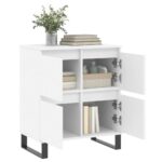 vidaXL Komoda biela 60x35x70 cm spracované drevo – Obrázok 4