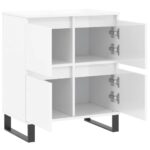 vidaXL Komoda vysoký lesk biela 60x35x70 cm spracované drevo – Obrázok 6