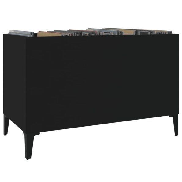 vidaXL Skrinka na platne čierna 74,5x38x48 cm kompozitné drevo – Obrázok 4