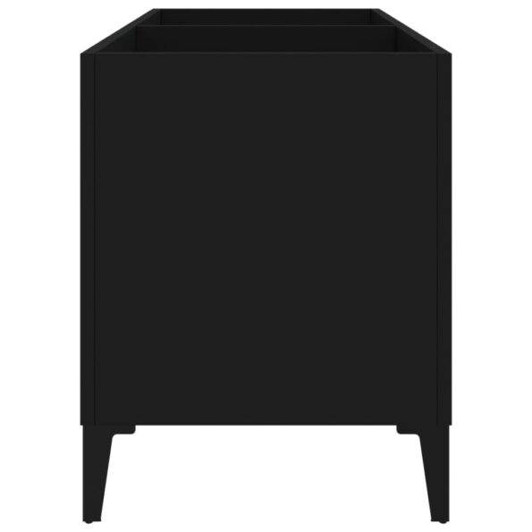 vidaXL Skrinka na platne čierna 74,5x38x48 cm kompozitné drevo – Obrázok 6