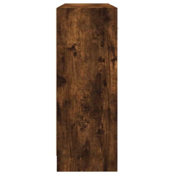vidaXL Komoda dymový dub 91x28x75 cm kompozitné drevo – Obrázok 7