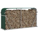 vidaXL Držiak na polená zelený 180x45x100 cm pozinkovaná oceľ – Obrázok 3