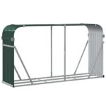 vidaXL Držiak na polená zelený 180x45x100 cm pozinkovaná oceľ – Obrázok 6