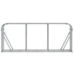 vidaXL Držiak na polená bledosivý 234x45x100 cm pozinkovaná oceľ – Obrázok 4