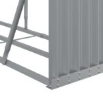 vidaXL Držiak na polená bledosivý 234x45x100 cm pozinkovaná oceľ – Obrázok 7